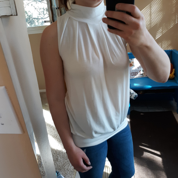 Zenana Outfitters Tops - White Sleeveless Blouse